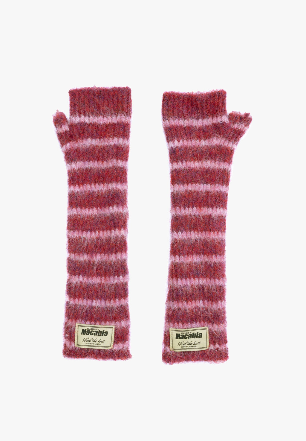Moufles Duveteuses Grenat Et Roses