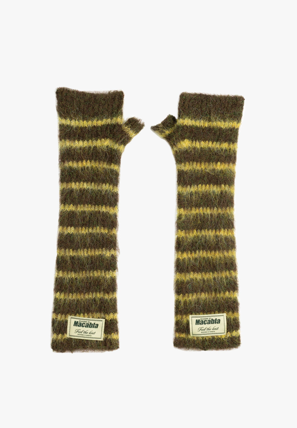 Moufles Duveteuses Vertes Et Citron Vert