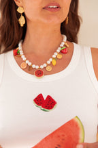 MOÉA Nacré - Collier Charms Acier