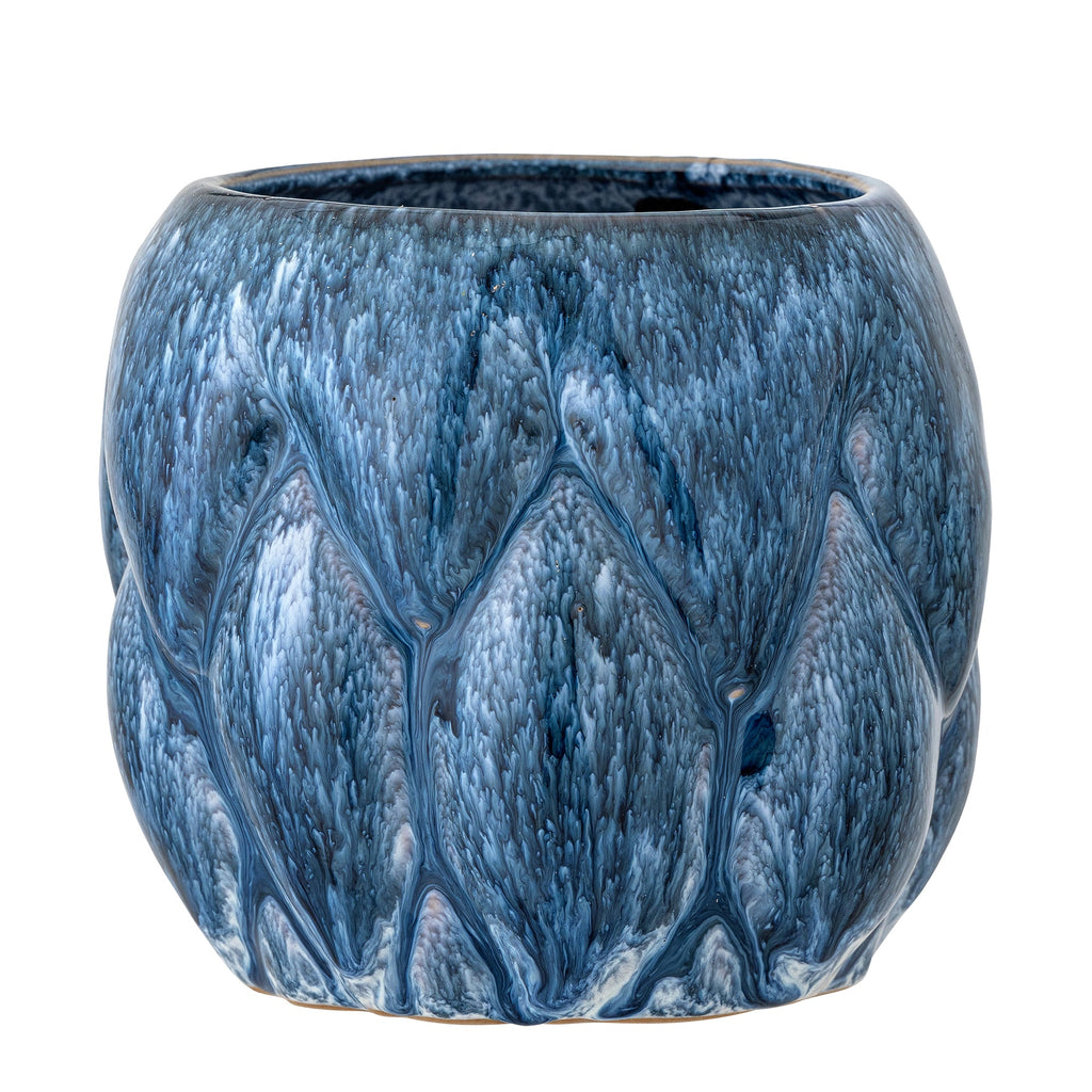 Posey - Cache-Pot - Bleu - Grès