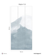 Fresque Mountain Water - Bleu Porcelaine