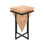 moyenne sellette shaghai caree en bois et metal noir indus