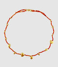 Mon Precieux Gem - Collier Fil Sacré Indien Rouge Or Jaune - Femme