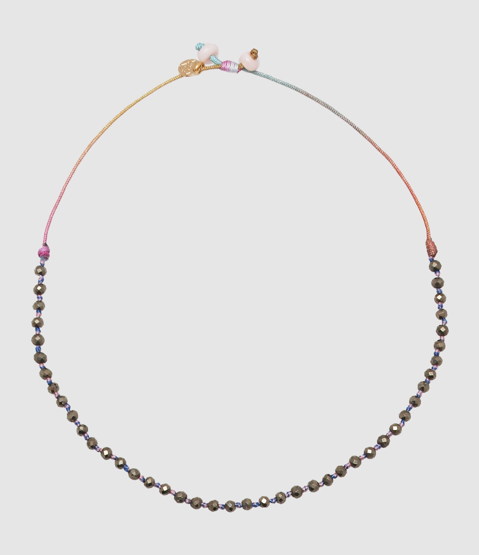 Mon Precieux Gem - Bracelet De Cheville Candies Pyrite Cordon Multicolore - Femme