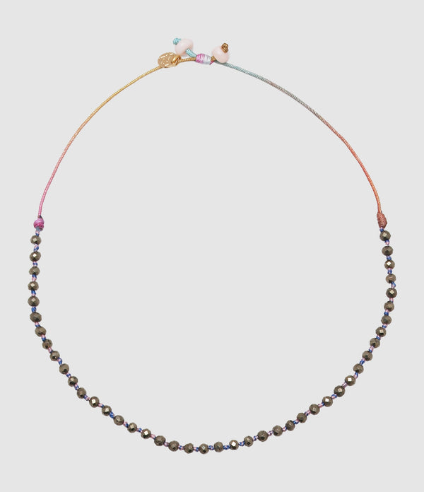 Mon Precieux Gem - Bracelet De Cheville Candies Pyrite Cordon Multicolore - Femme