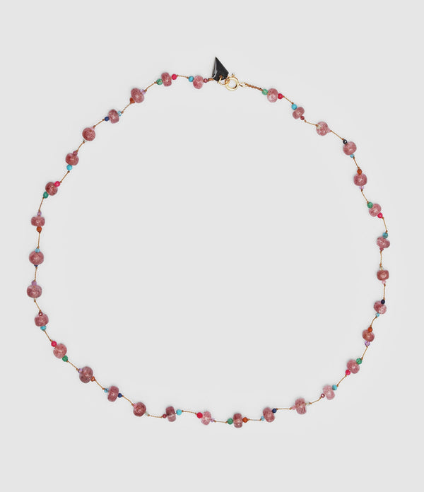 Mon Precieux Gem - Collier Jellies Strawberry Quartz Rose - Femme