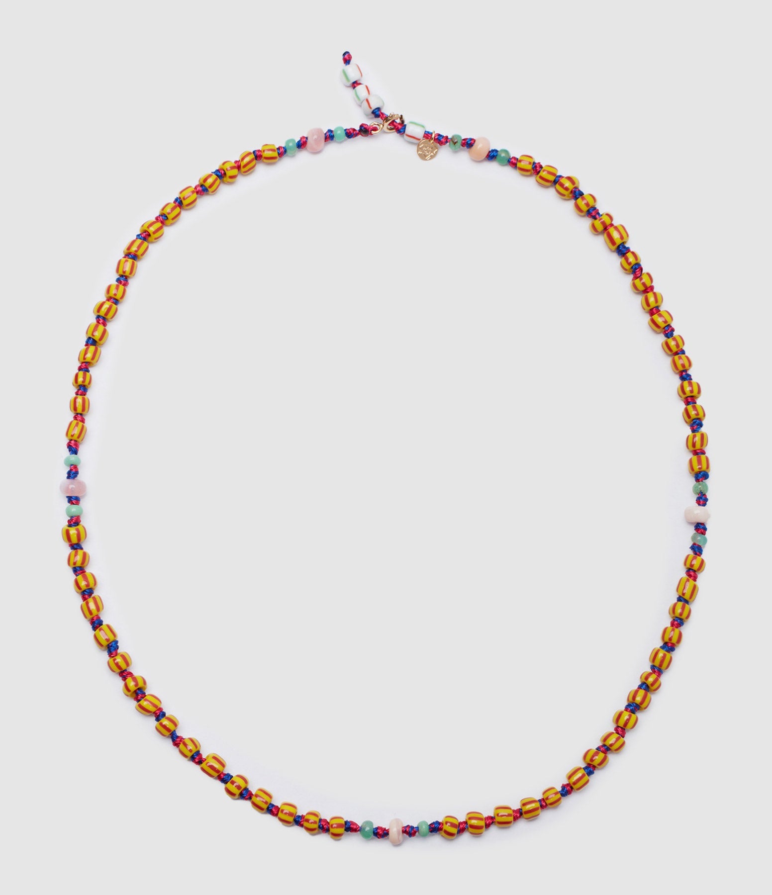 Mon Precieux Gem - Collier Perles Africaines Jaune Chrysoprase Et Opale Rose - Femme
