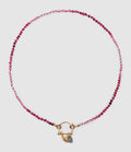Mon Precieux Gem - Collier Candies Loquet Rubis Labradorite Rose - Femme