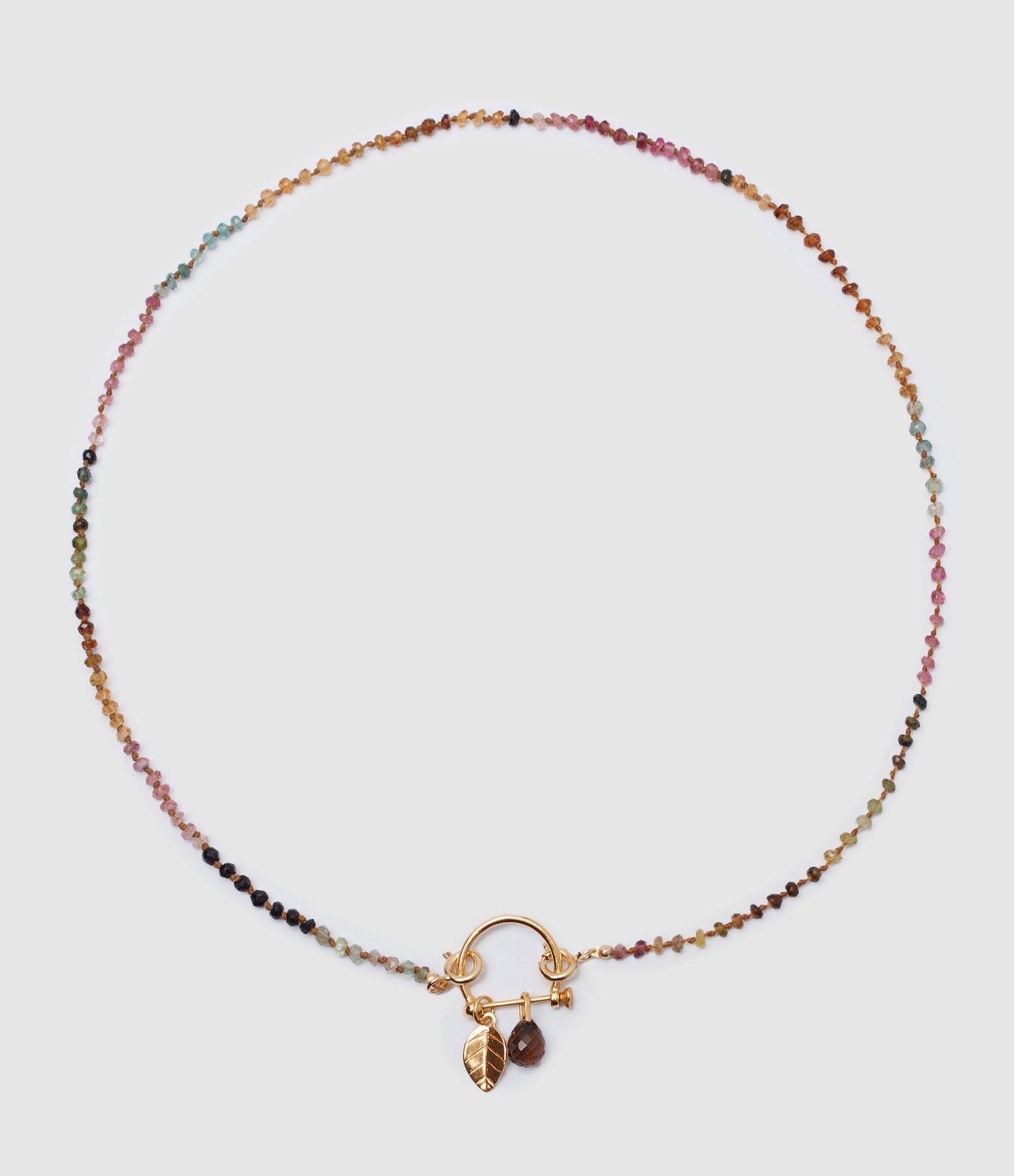 Mon Precieux Gem - Collier Candies Loquet Tourmaline Quartz Fumé - Femme
