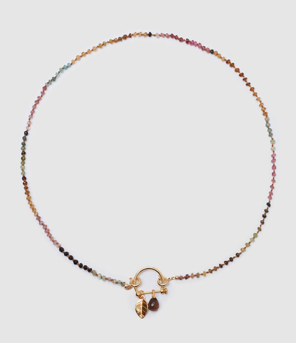 Mon Precieux Gem - Collier Candies Loquet Tourmaline Quartz Fumé - Femme