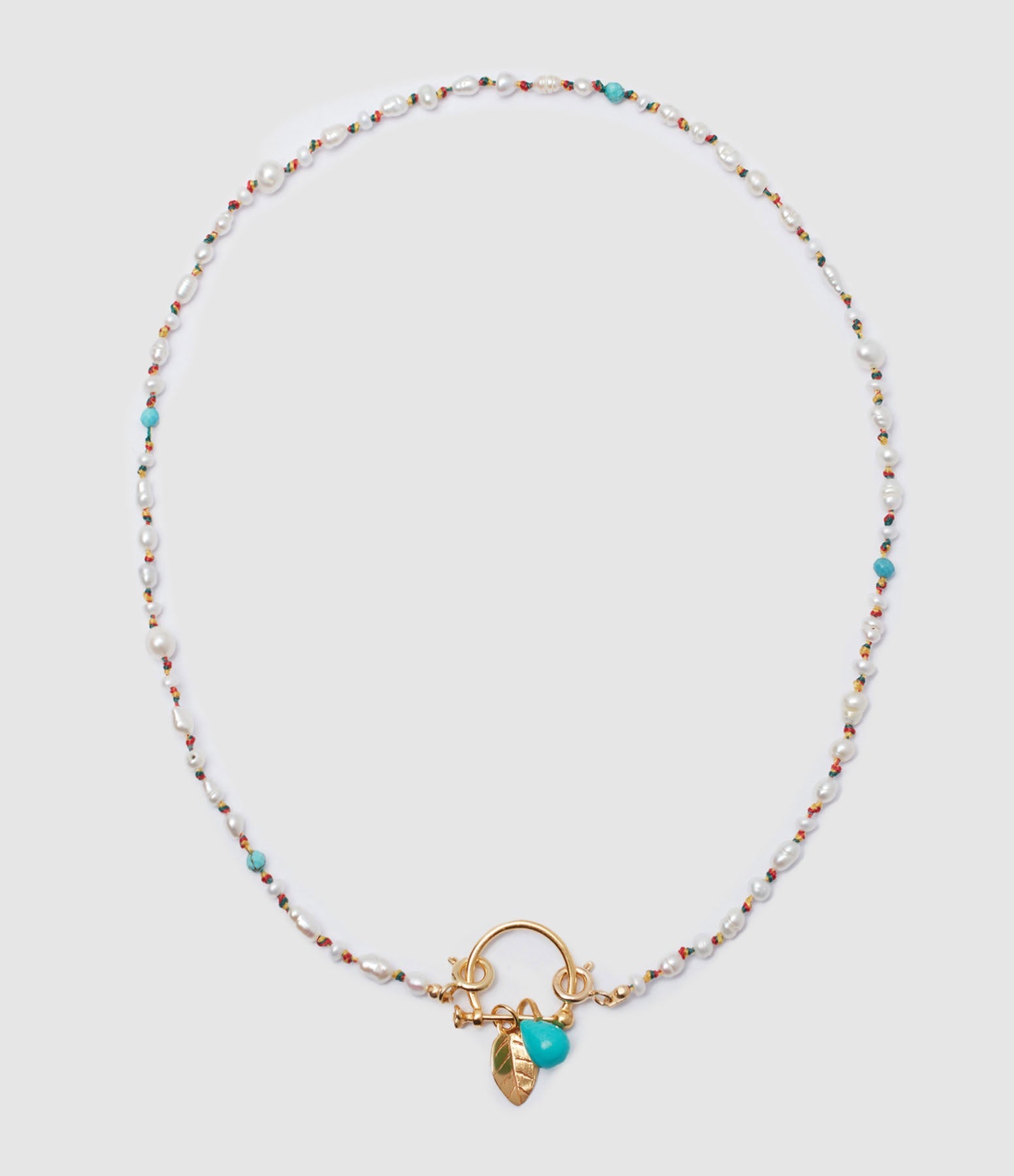 Mon Precieux Gem - Collier Candies Loquet Perles D'Eau Douce Turquoise - Femme