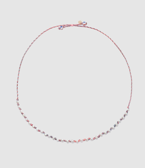 Mon Precieux Gem - Collier Candies Cordon Rose Perles D'Eau Douce - Femme