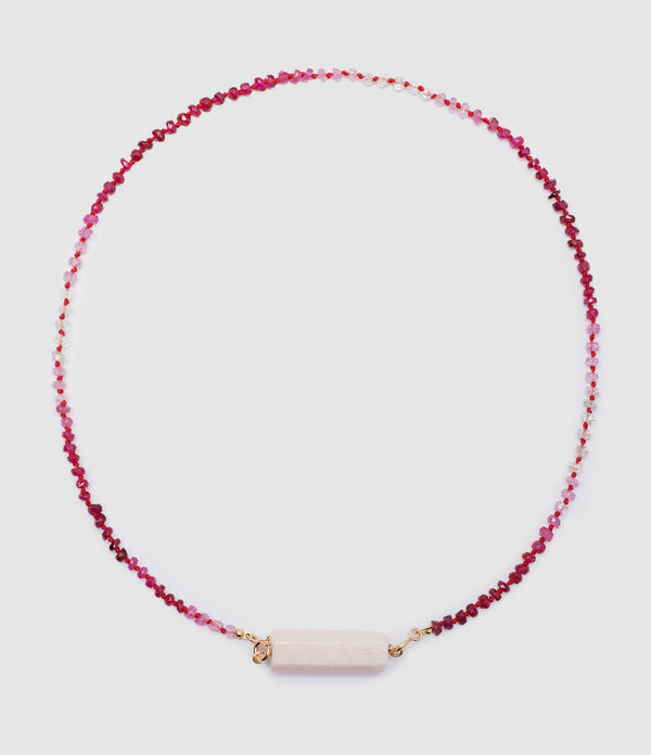 Mon Precieux Gem - Collier Rolla Bolla Opale Rose Et Candies Rubis Rose - Femme