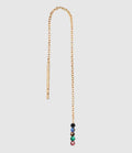 Mon Precieux Gem - Boucle D'Oreille Chaîne Courte Rang Saphir Multicolore (Vendue À L'Unité) - Femme
