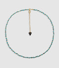 Mon Precieux Gem - Collier Candies Facettes Turquoise Cordon Multicolore - Femme