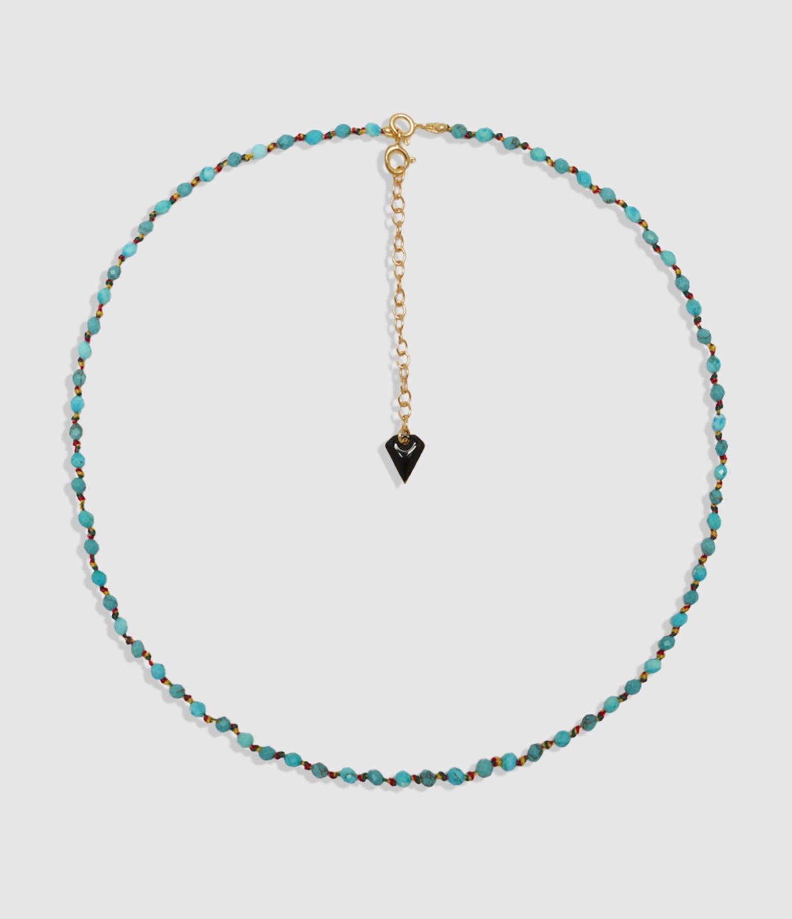 Mon Precieux Gem - Collier Candies Facettes Turquoise Cordon Multicolore - Femme