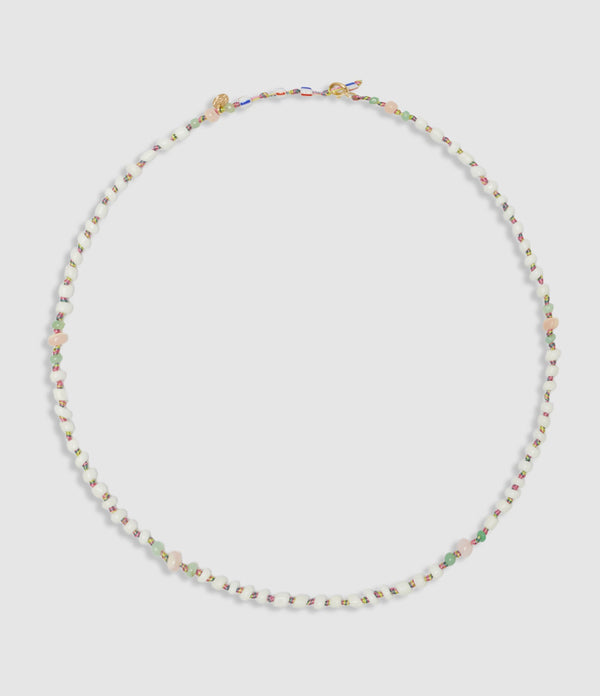 Mon Precieux Gem - Collier Perles Africaines Blanc - Femme