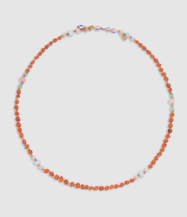 Mon Precieux Gem - Collier Perles Africaines Orange - Femme