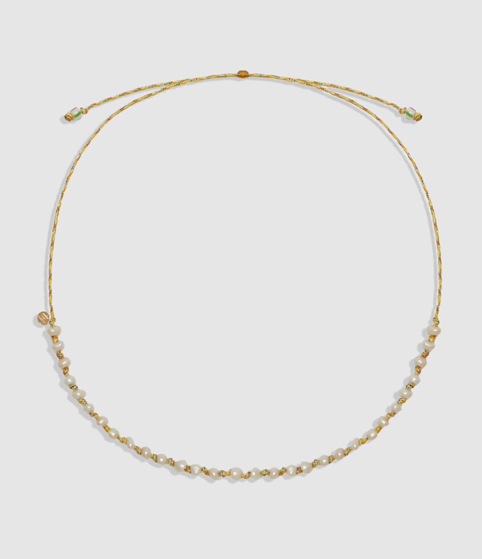 Mon Precieux Gem - Collier Perles D'Eau Douce Cordon Lurex Jaune - Femme