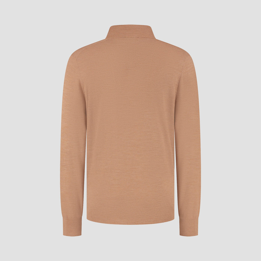 Zip Up 100% Merino  - Tuscan Camel (TEST DATA)