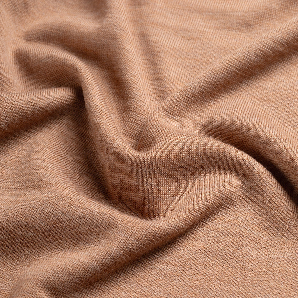 Zip Up 100% Merino  - Tuscan Camel (TEST DATA)