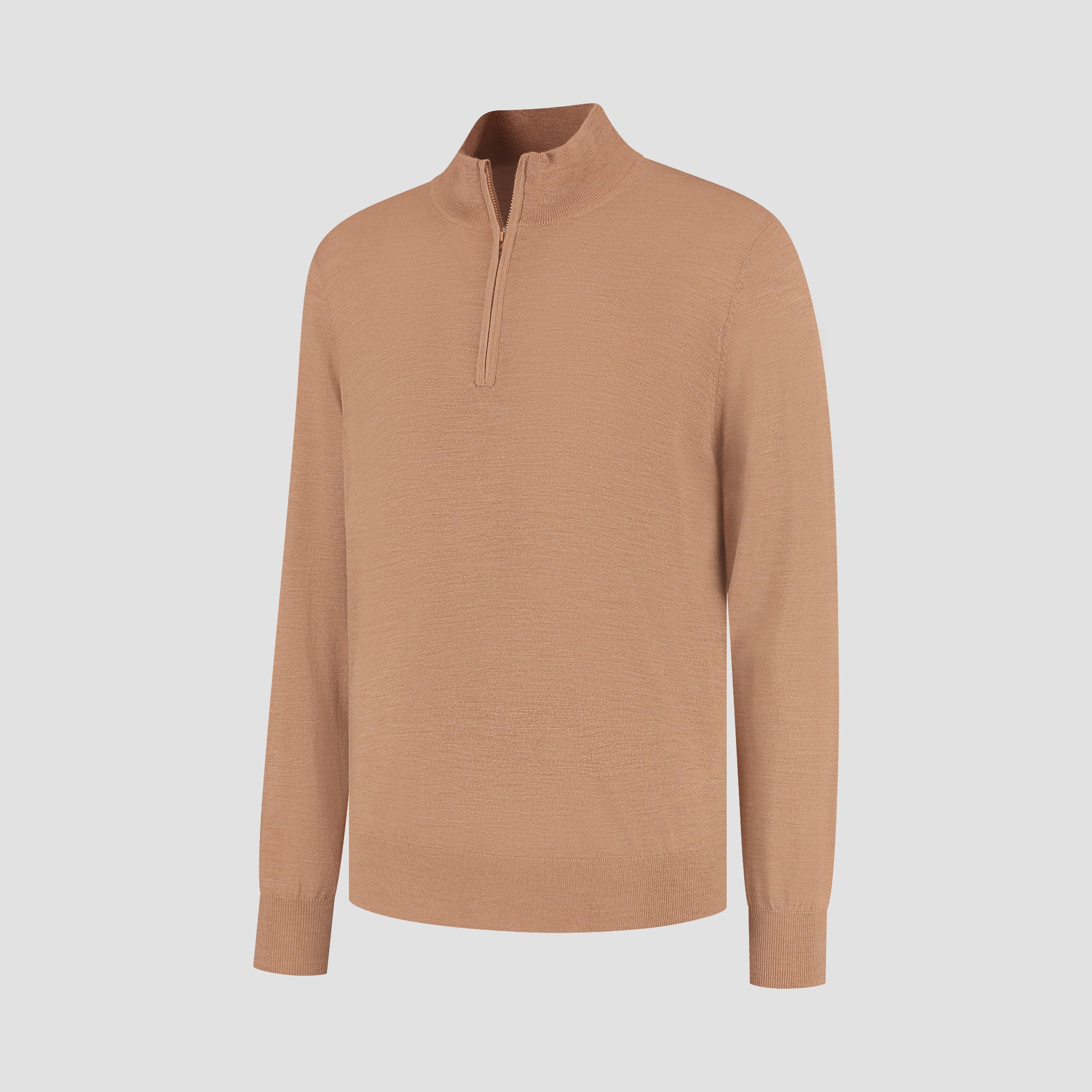 Zip Up 100% Merino  - Tuscan Camel (TEST DATA)