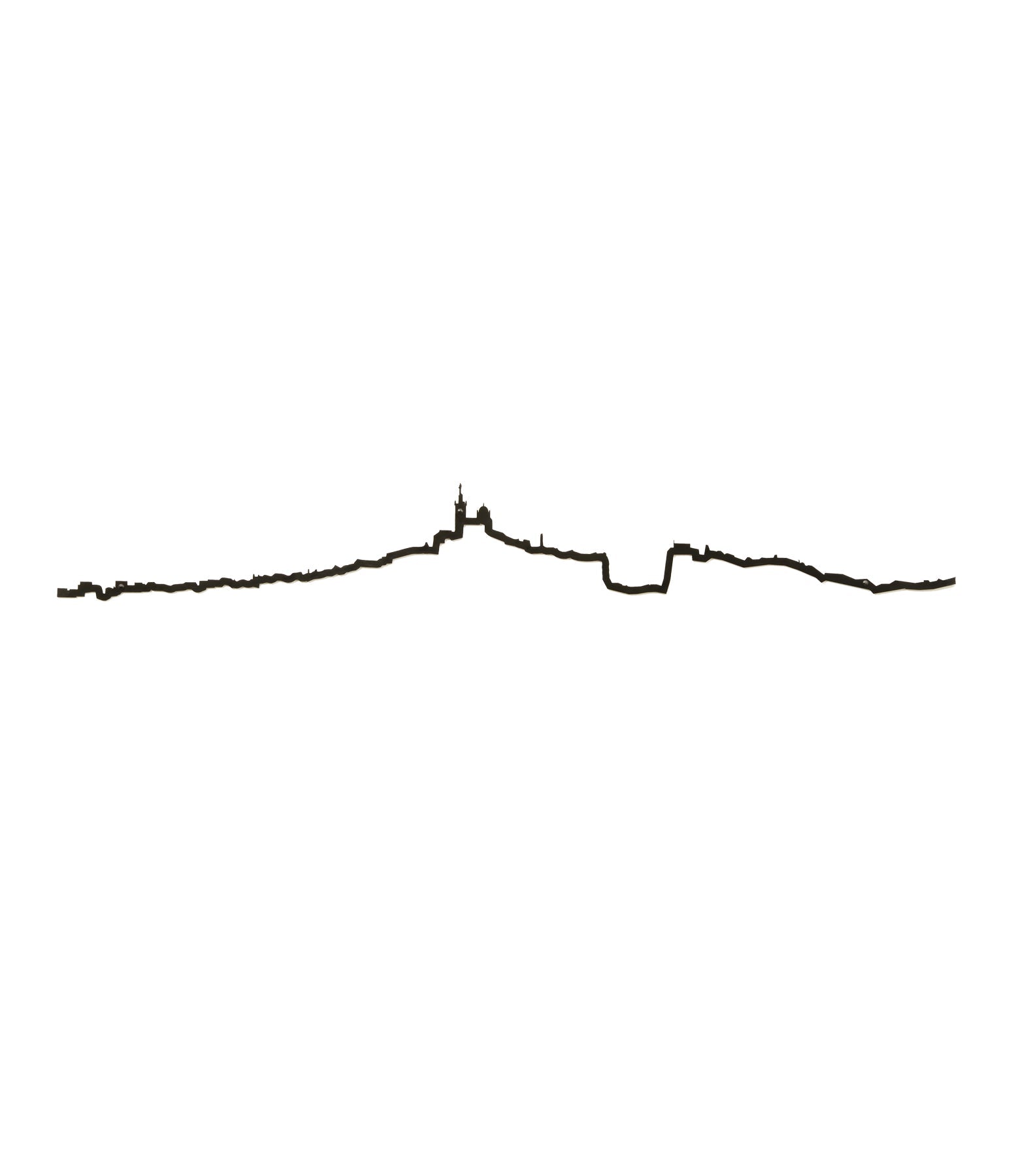 The Line - Sculpture Murale Métallique Xl Marseille Noir - Mixte