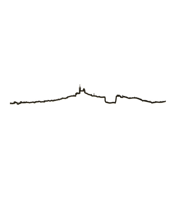 The Line - Sculpture Murale Métallique Xl Marseille Noir - Mixte