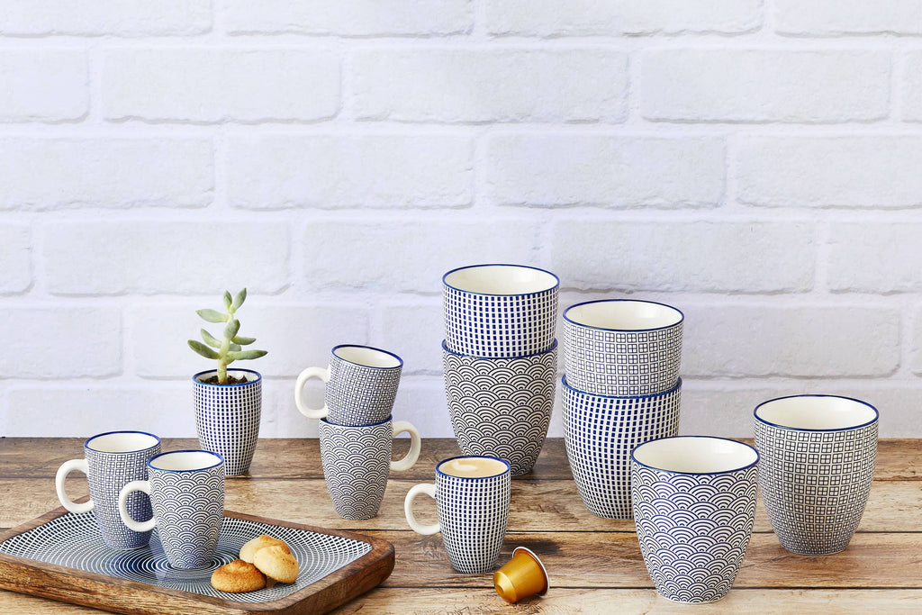 Mug Pattern 30Cl - 6 Pièces - Dark Blue Les Mugs / Tasses Et Sous-Verres Björn