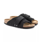Mules Kyoto Suede Étroite - Noir Beige