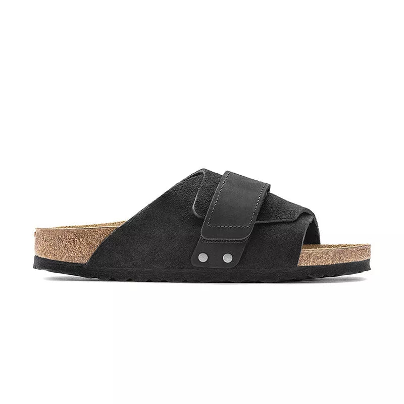 Mules Kyoto Suede Étroite - Noir Beige
