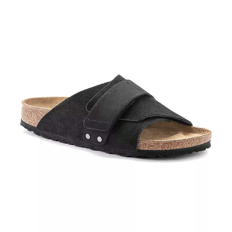 Mules Kyoto Suede Étroite - Noir Beige