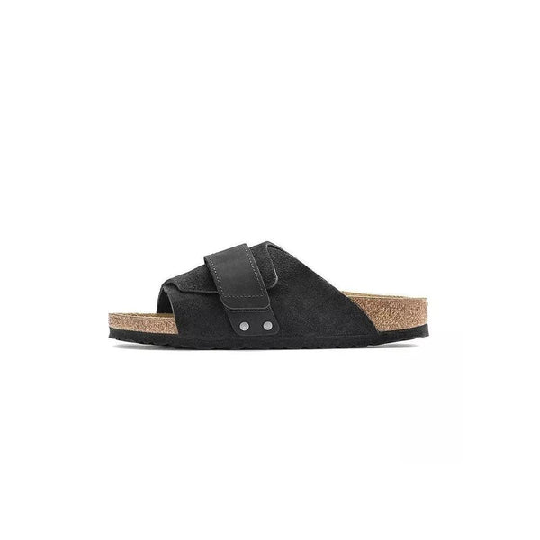 Mules Kyoto Suede Étroite - Noir Beige