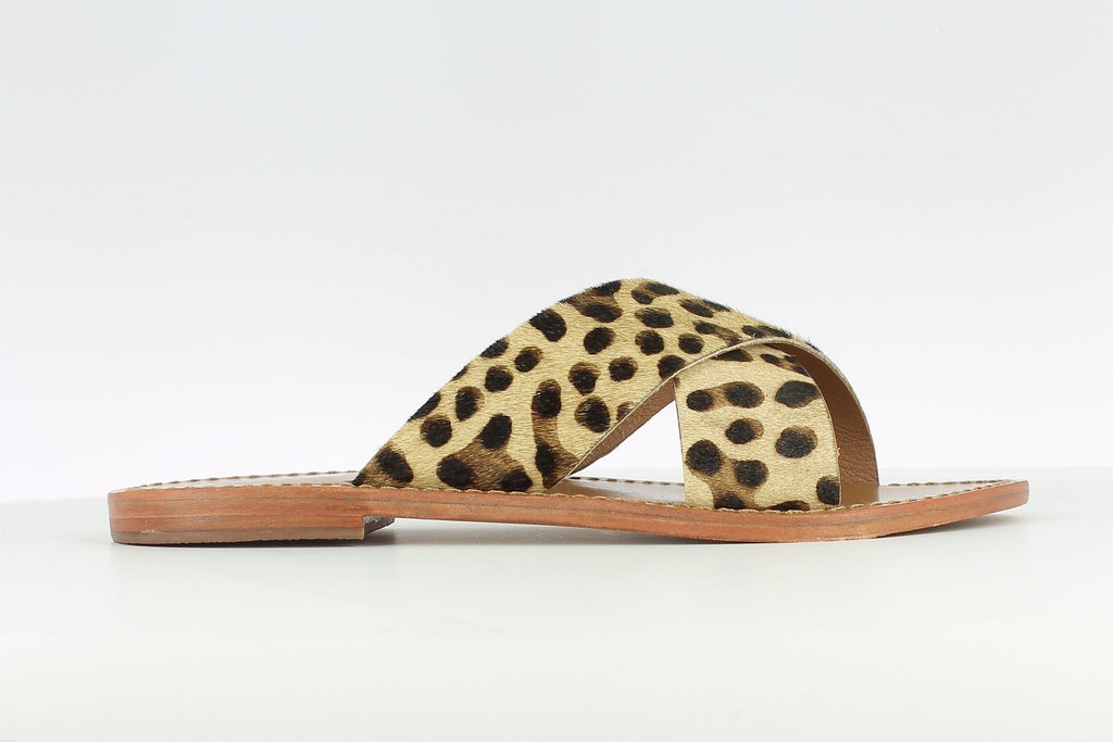 White Sun - Mules Lanruen - Leopard Pony Leather - Leopard