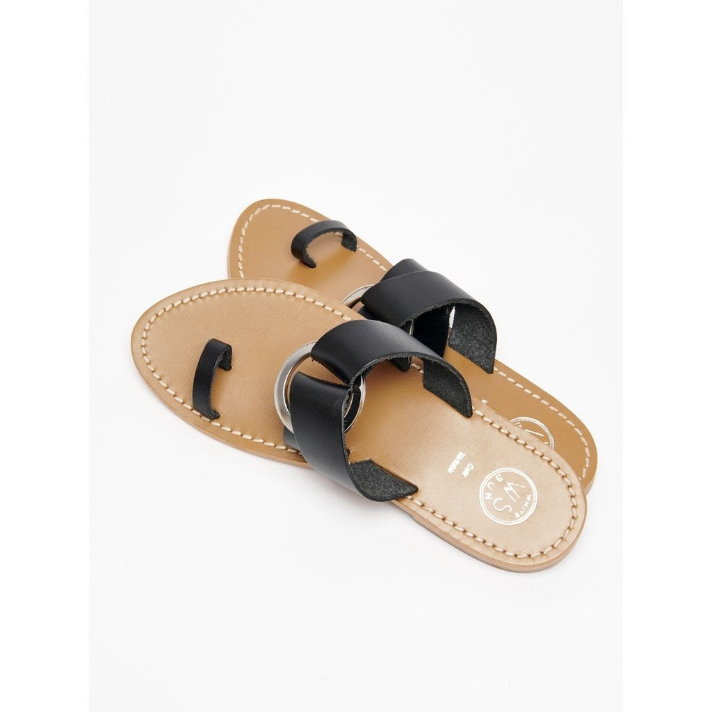 White Sun - Mules Entre Doigts Emrati - Noir - Femme