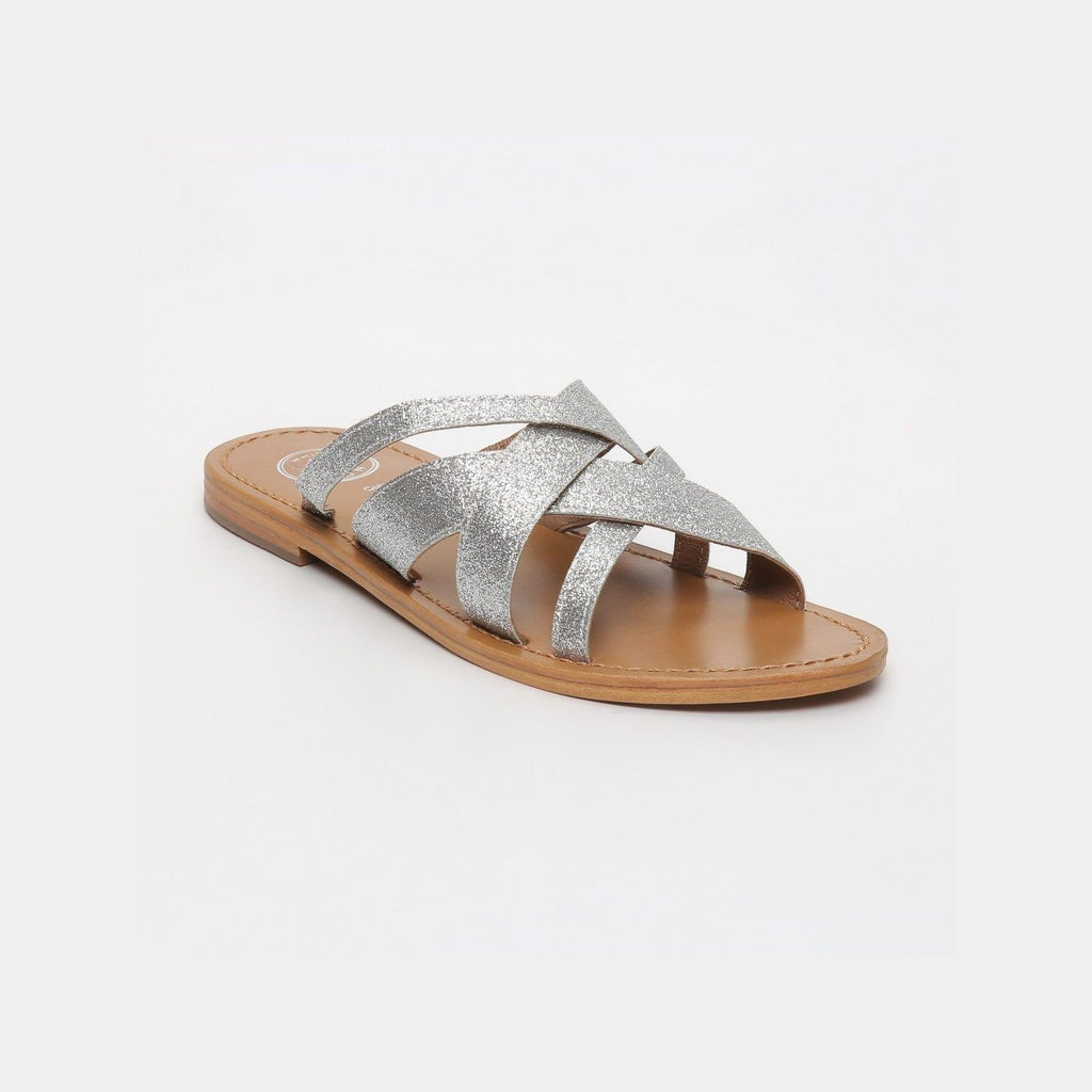 White Sun - Mules Clot - Argent - Femme