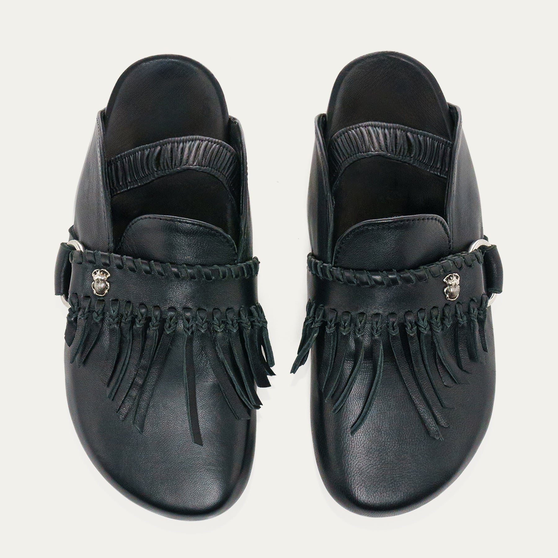 Mules Georgette Cuir Nappa Noir