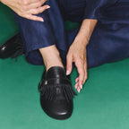 Mules Georgette Cuir Nappa Noir
