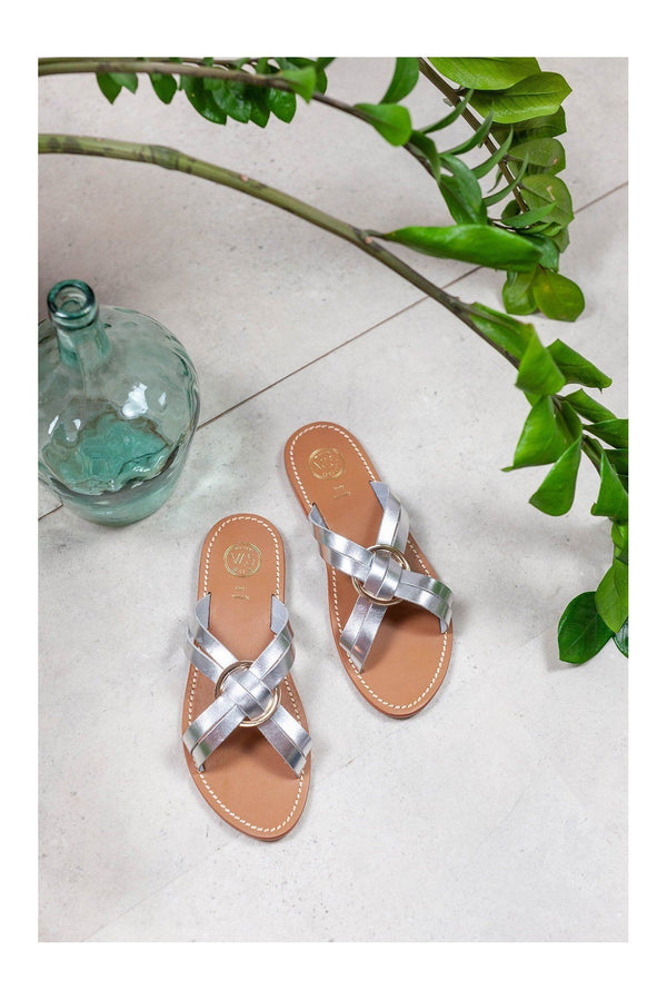 White Sun - Mules Hypolite - Argent - Femme