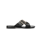 Mules Keya - Croco Noir - Couleur Pourpre - Couleur Pourpre* - The Bradery