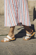 Mules Manipur Blanc - Couleur Pourpre - Couleur Pourpre* - The Bradery