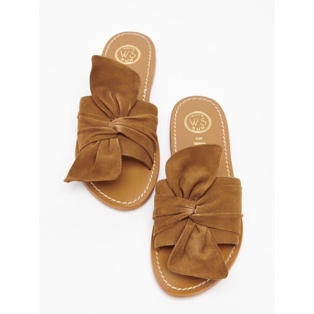 White Sun - Mules Simpatica - Camel Goat Suede - Camel