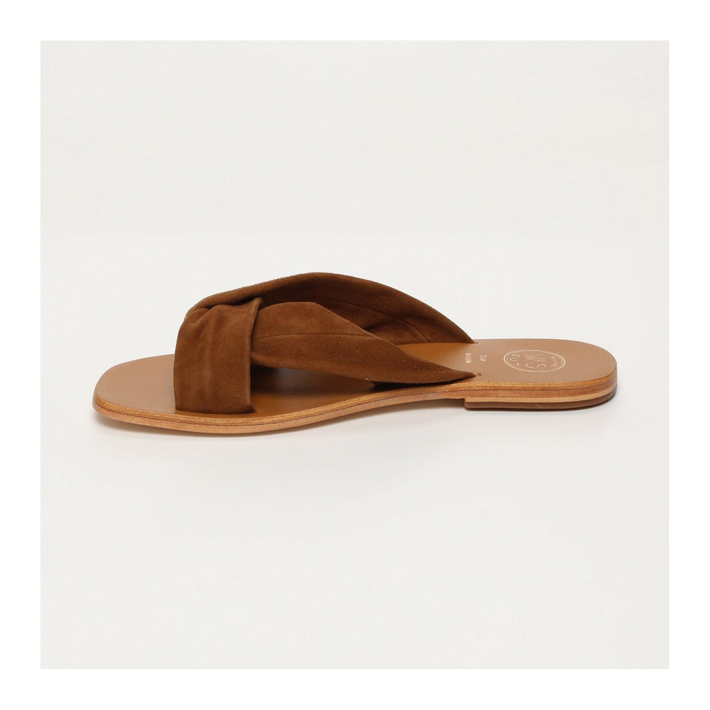 White Sun - Mules Bansari - Camel Goat Suede - Marron