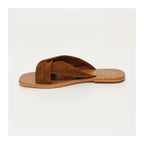 White Sun - Mules Bansari - Camel Goat Suede - Marron