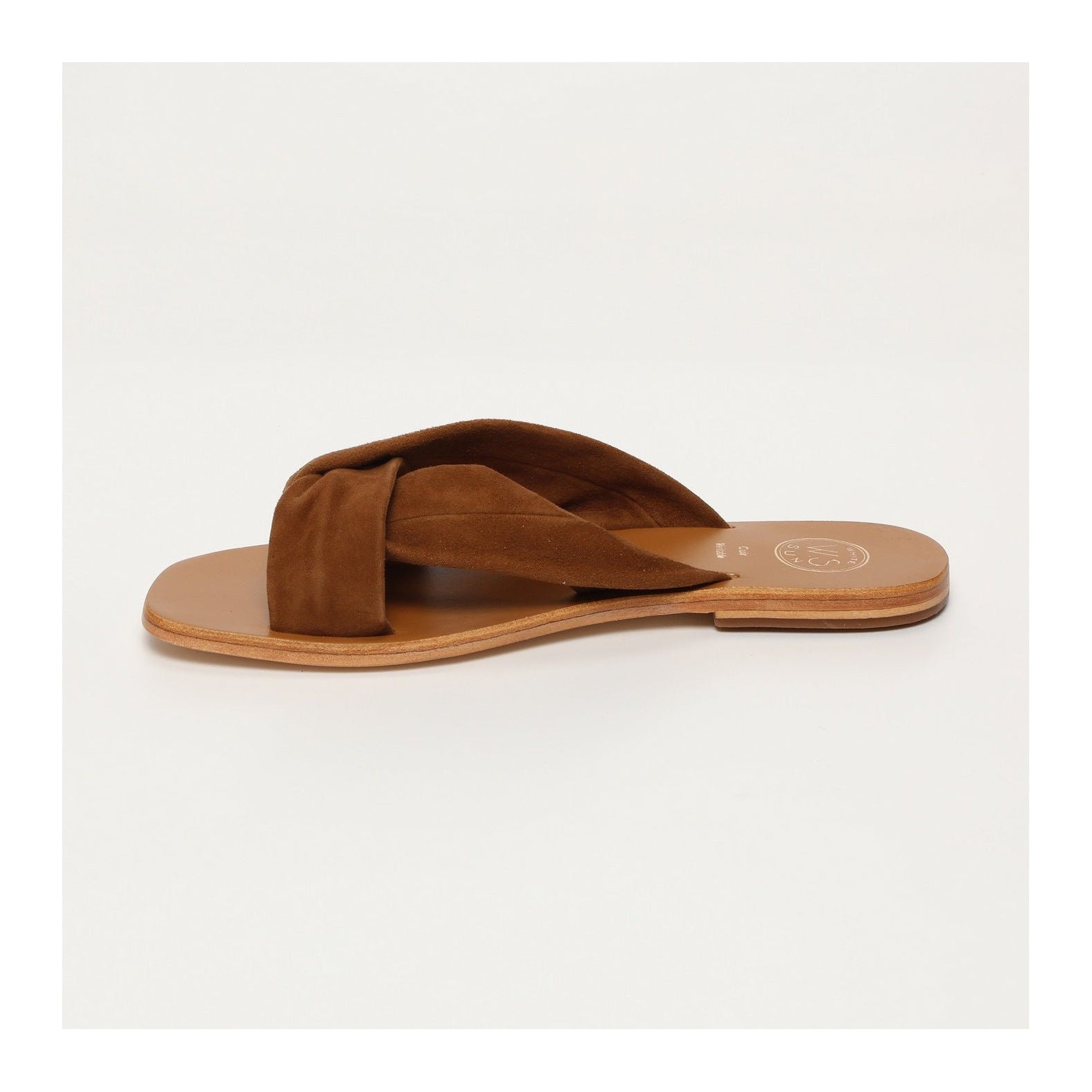 White Sun - Mules Bansari - Camel Goat Suede - Marron