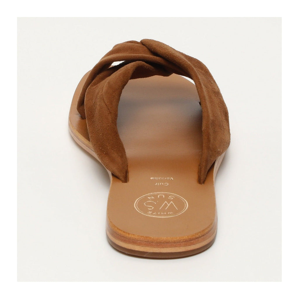 White Sun - Mules Bansari - Camel Goat Suede - Marron