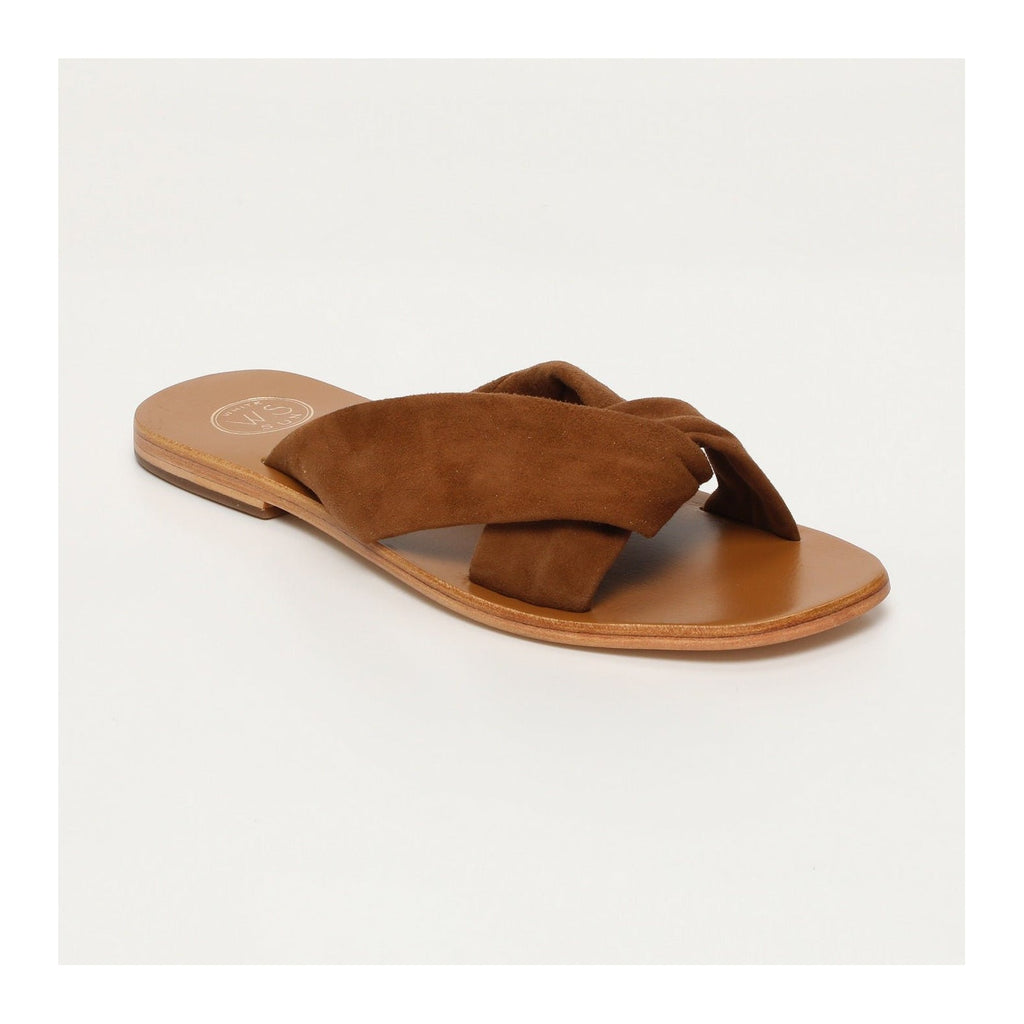 White Sun - Mules Bansari - Camel Goat Suede - Marron