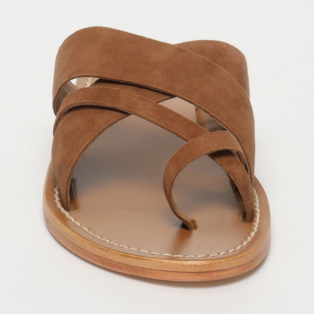 White Sun - Mules Tasneem - Camel Goat Suede - Marron