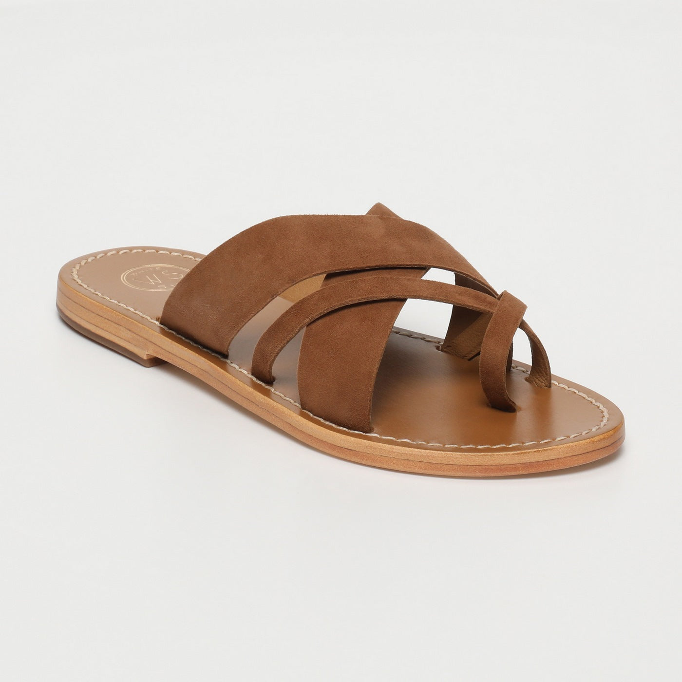 White Sun - Mules Tasneem - Camel Goat Suede - Marron