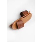 Mules York - Tan Croco Mules Les Bagatelles